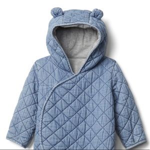🔥SOLD🔥 Baby Gap Quilted Chambray Bear Bundt Suit